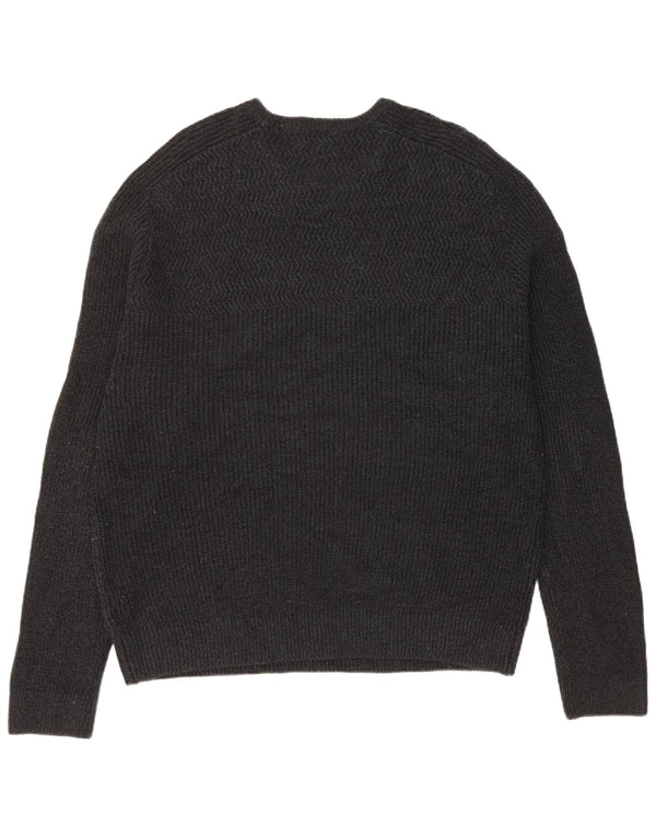 Maglione maglione girocollo da uomo Marks & Spencer XL acrilico chiazzato grigio