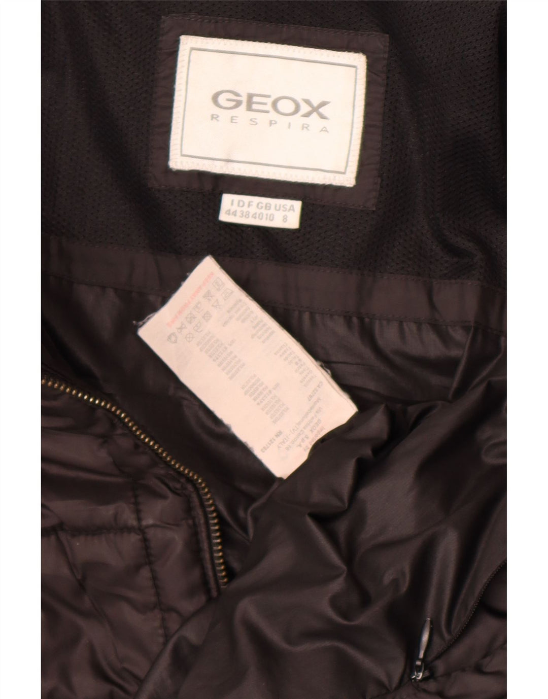 Geox Respira Giacca imbottita oversize da donna UK 10 Small Poliestere nero