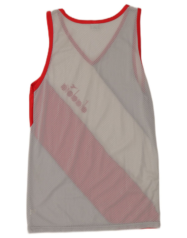 Diadora Mens Graphic Vest Top Small Multicoloured Colourblock Polyamide