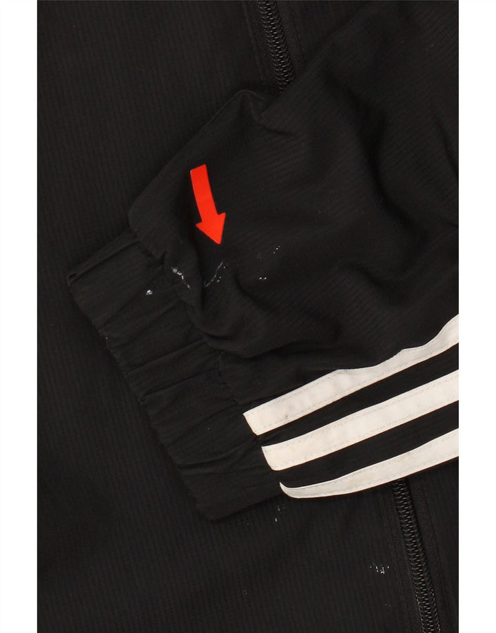 ADIDAS Mens Hooded Reversible Tracksuit Top Jacket Medium Black Vintage Adidas and Second-Hand Adidas from Messina Hembry 