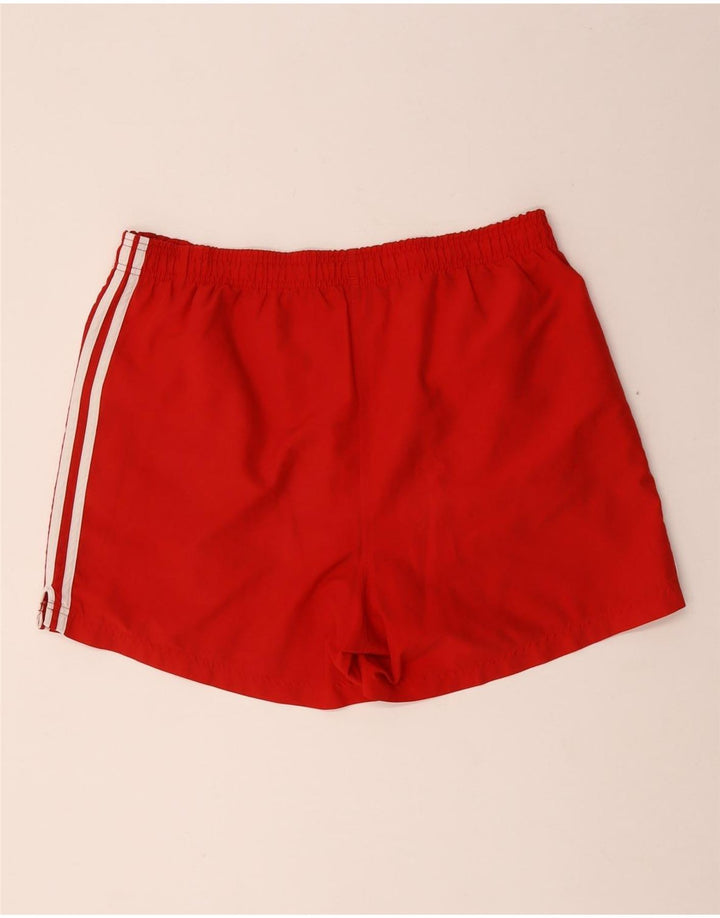 Pantaloncini sportivi da uomo Adidas in poliestere a righe rosse medie
