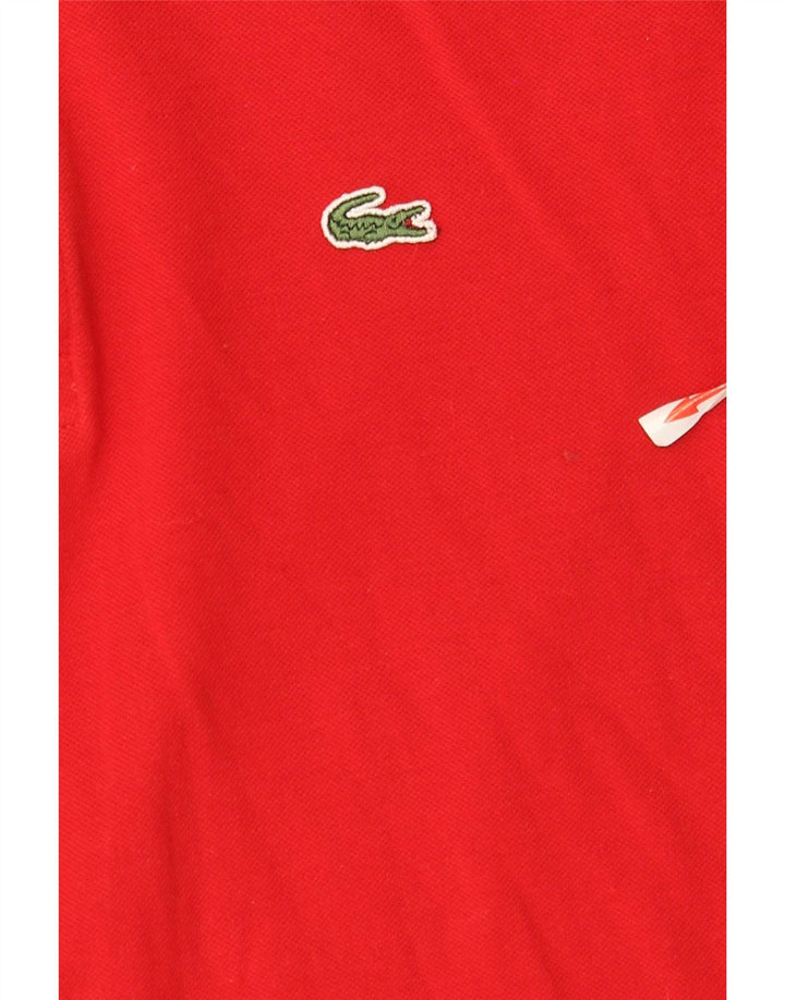 Polo da uomo a maniche lunghe Lacoste taglia 3 piccola in cotone rosso
