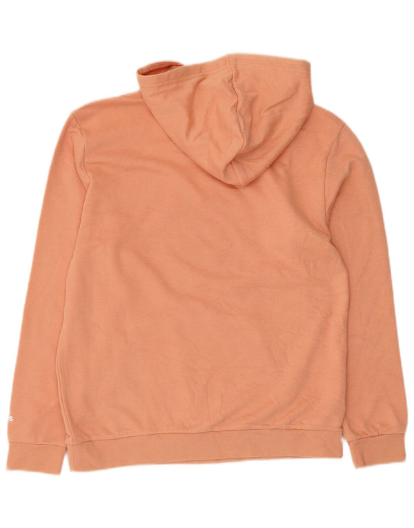 Felpa con cappuccio grafica da donna Adidas UK 4/6 XS cotone rosa