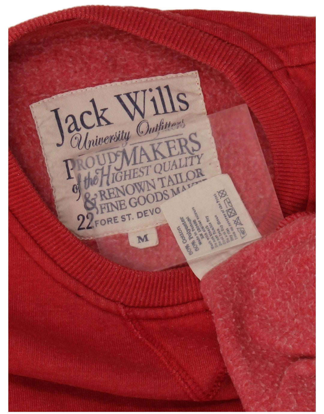 JACK WILLS Felpa grafica da uomo Maglione rosso medio in cotone