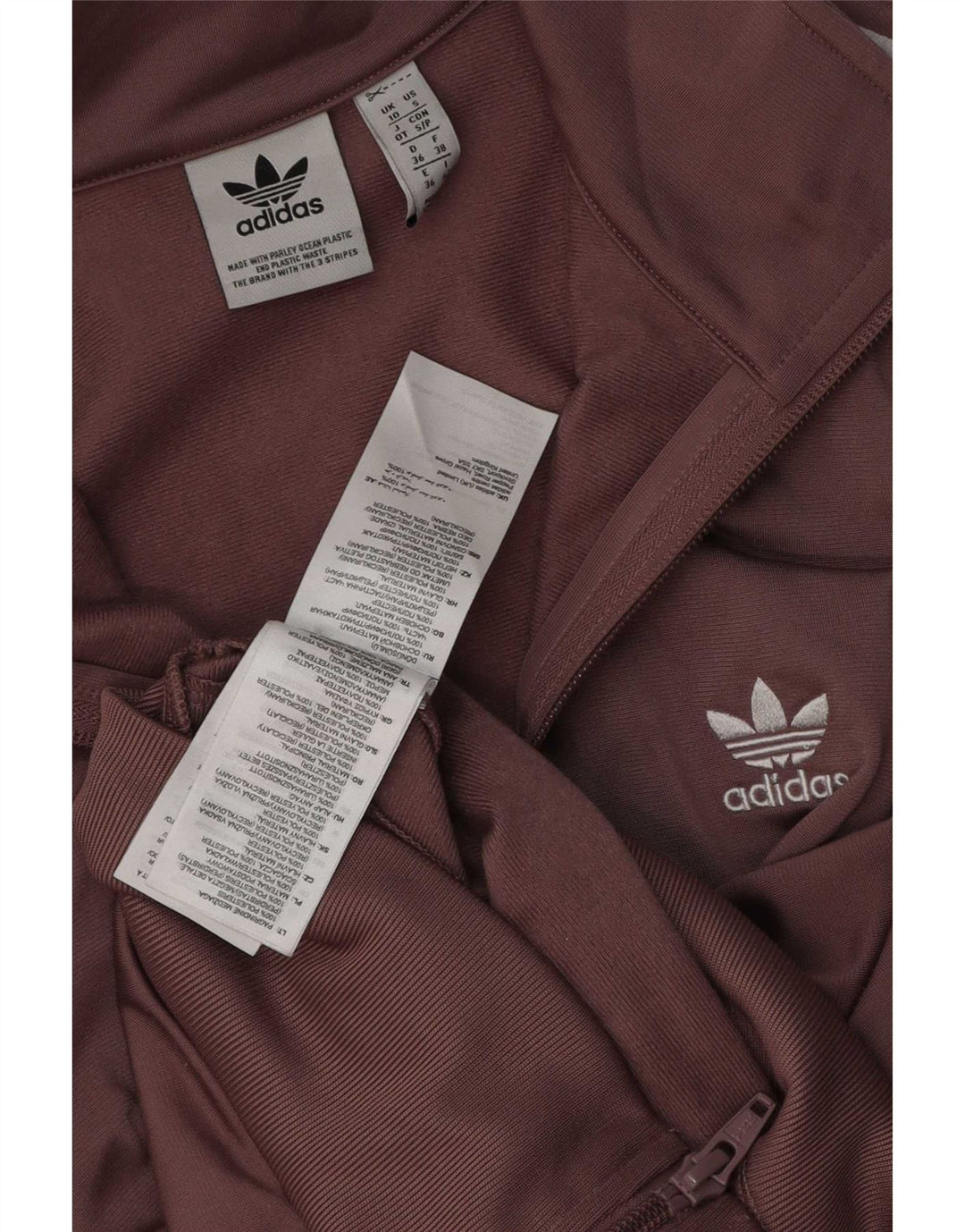 Giacca da ginnastica da donna Adidas UK 10 Small Rosa Poliestere