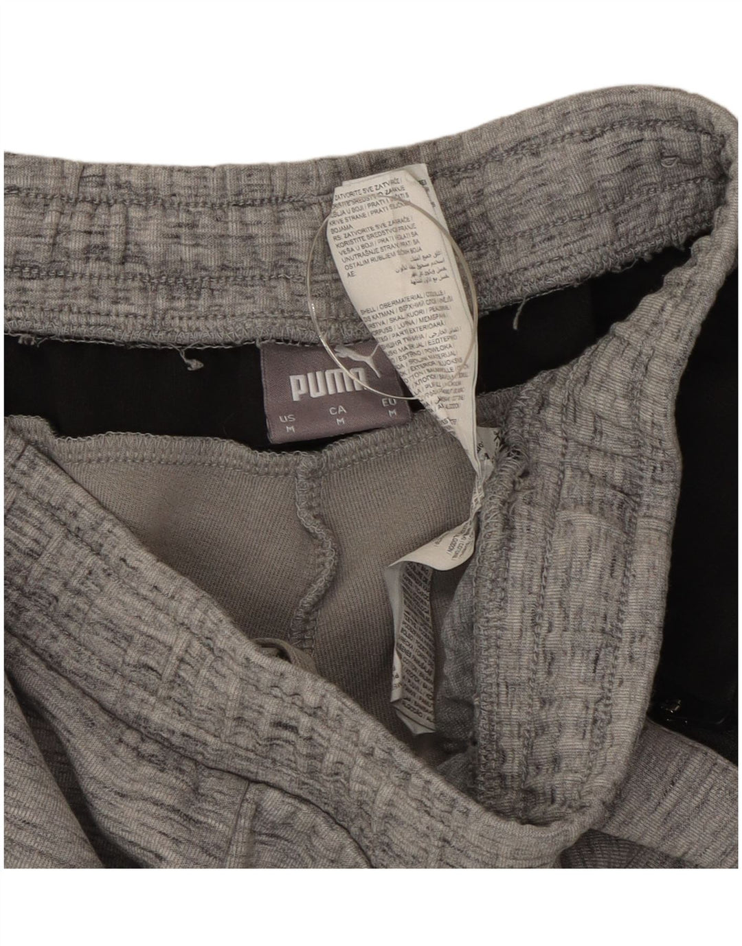 Pantaloni da tuta da uomo Puma in cotone color block grigio medio