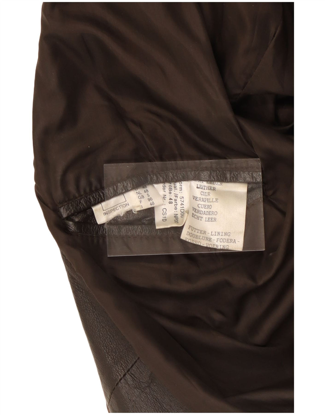 Giacca in pelle da uomo vestibilità ampia VINTAGE UK 36 piccola pelle marrone