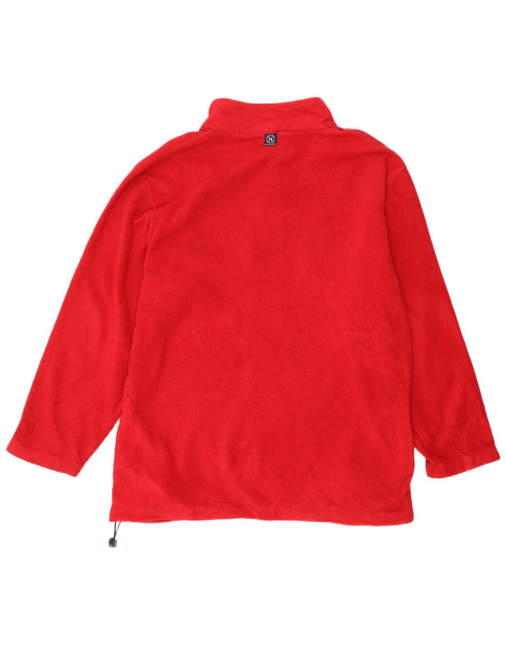 Maglione in pile da uomo Nautica con grafica con zip e collo XL rosso poliestere