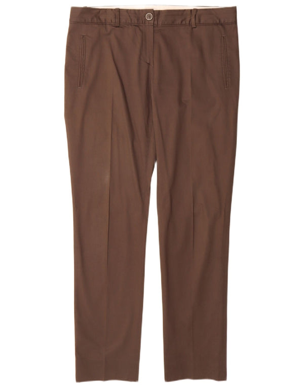 Pantaloni chino slim da donna Massimo Dutti EU 42 Large W32 L31 Cotone grigio