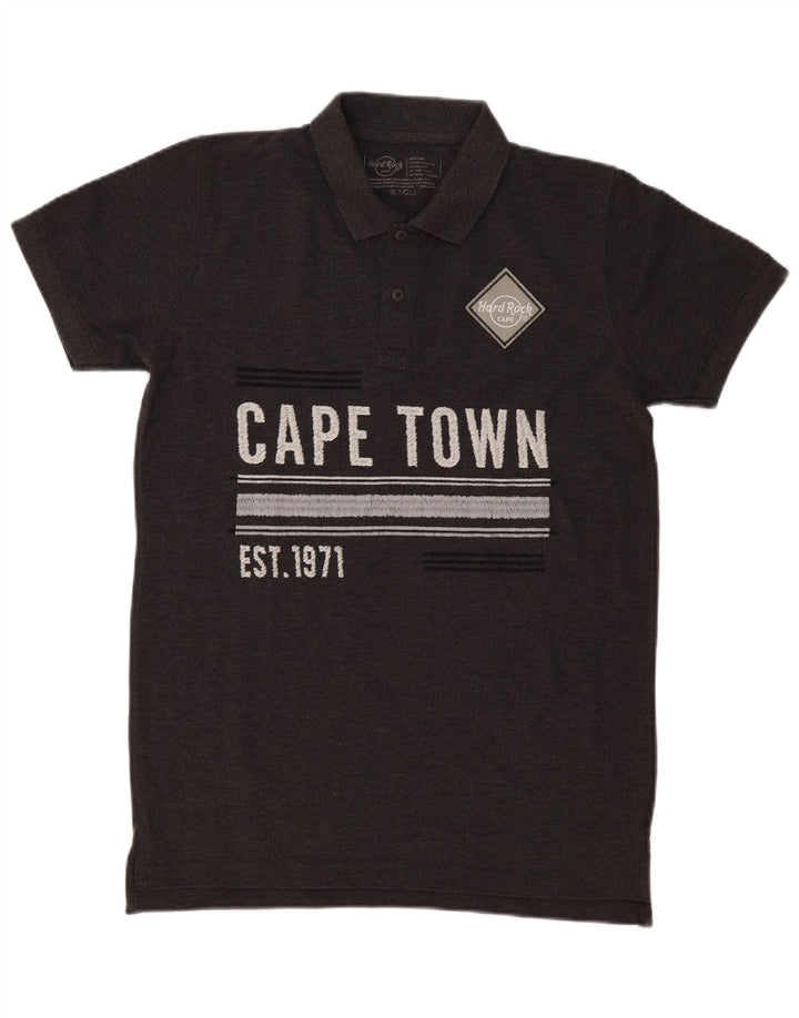 HARD ROCK CAFE Polo grafica da uomo di Cape Town in cotone grigio medio