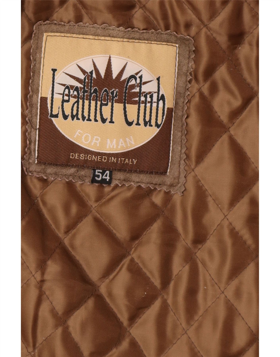 Giacca vintage in pelle scamosciata da uomo IT 54 2XL in pelle marrone