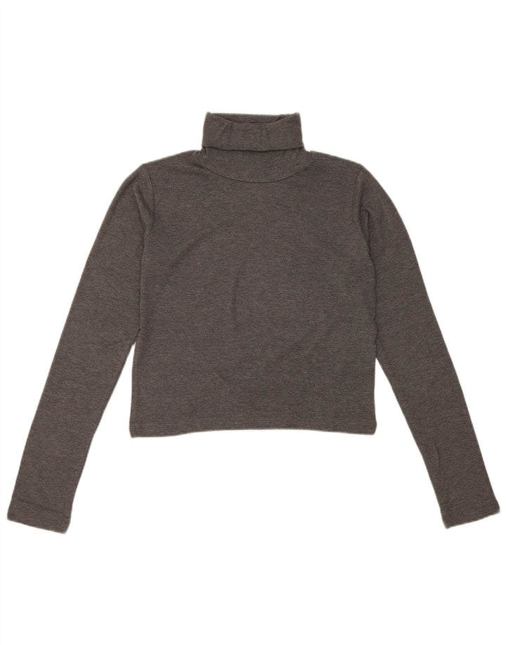 Top corto da donna Zara a maniche lunghe UK 12 Grigio medio