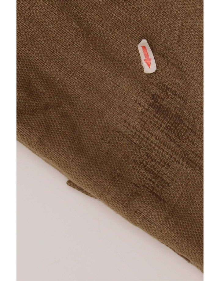 Giacca blazer doppiopetto lunga da donna Zara UK 14 Lino marrone medio