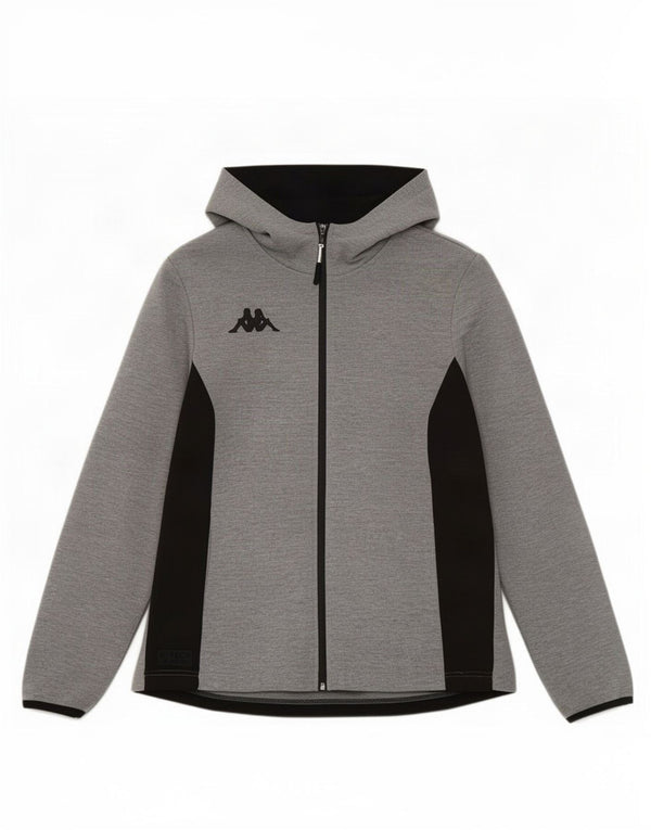 Giacca da ginnastica con cappuccio da donna Kappa UK 14 Colorblock grigio medio