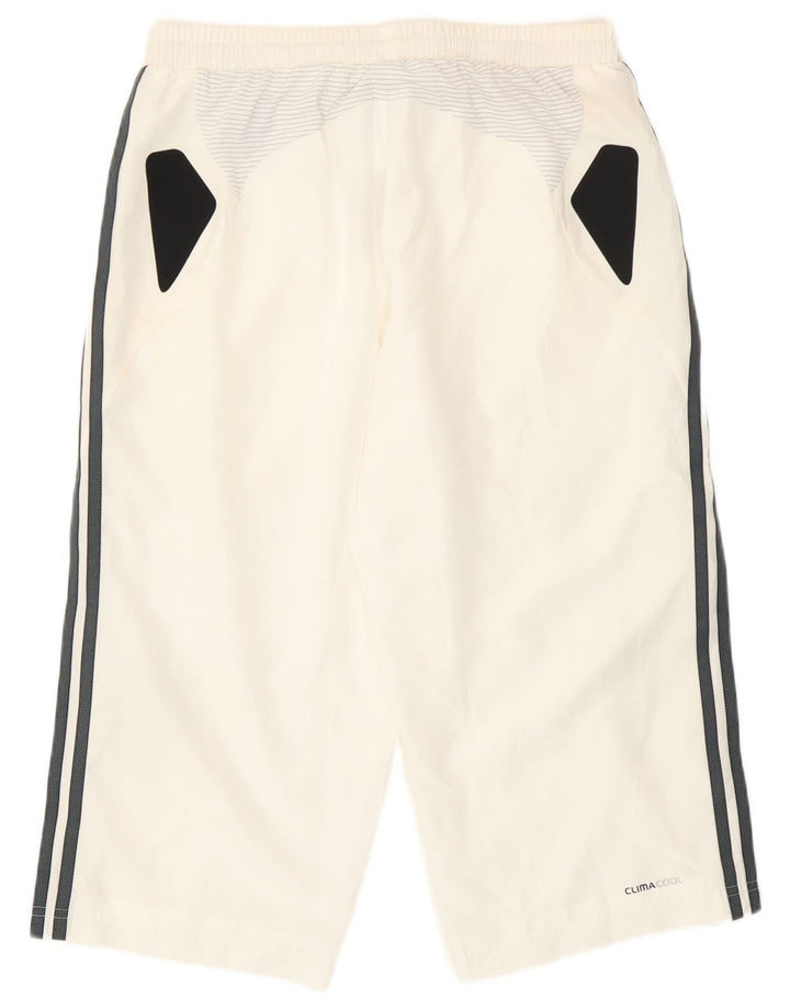 Pantaloncini sportivi Adidas Climacool Bermuda da uomo piccoli sportivi in poliestere bianco