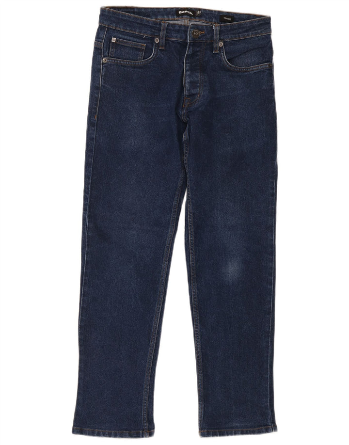 Jeans dritti da uomo Bench W30 L30 in cotone blu navy