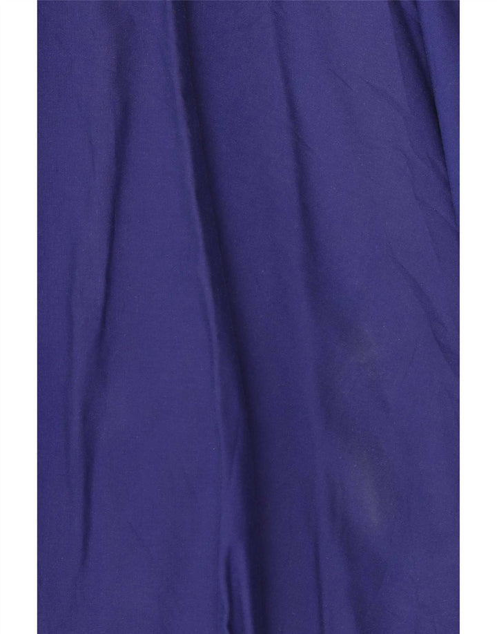 Gonna svasata da donna vintage IT 44 media L28 cotone blu