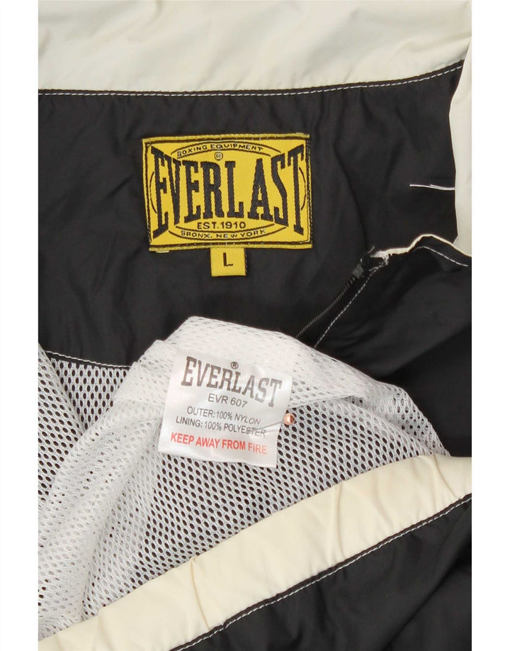 Everlast Giacca antipioggia da uomo con pullover grafico UK 40 Large Nero Nylon