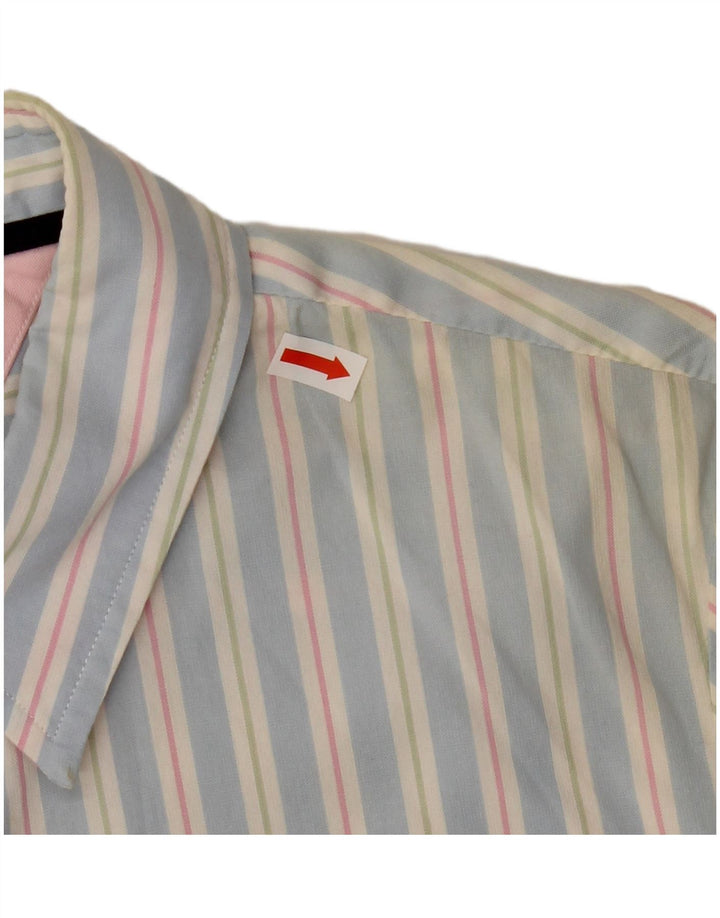 TOMMY HILFIGER Camicia a maniche corte da donna US 6 Cotone a righe blu medio