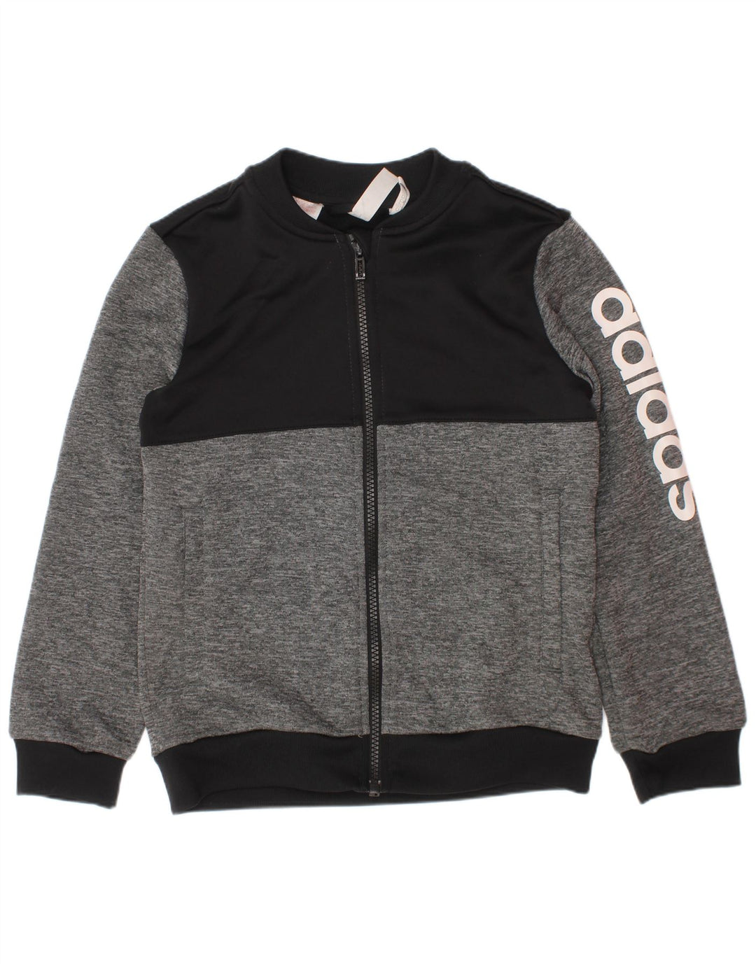 Giacca da tuta Adidas Climalite da ragazzo, 7-8 anni, colore grigio