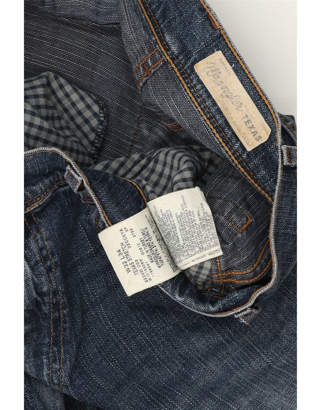 Jeans dritti da uomo Wrangler Texas W32 L34 cotone blu