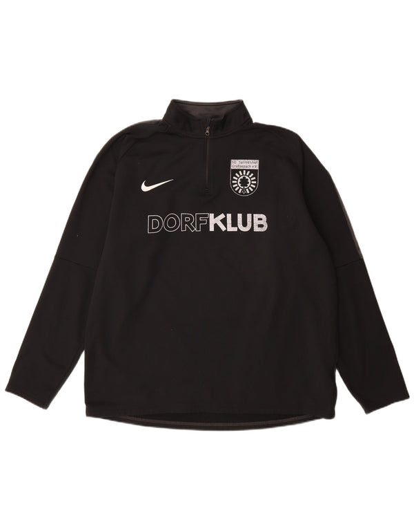 Top della tuta pullover con zip grafica Nike Dri Fit da uomo XL nera
