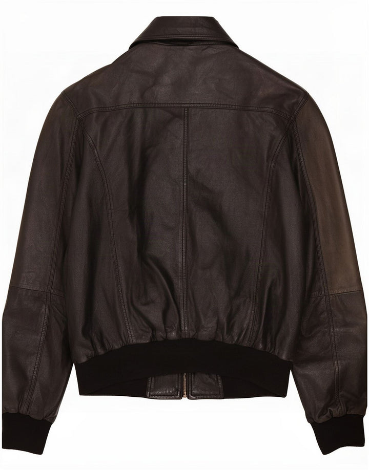 Giacca in pelle da uomo vintage UK 40 Large Nera