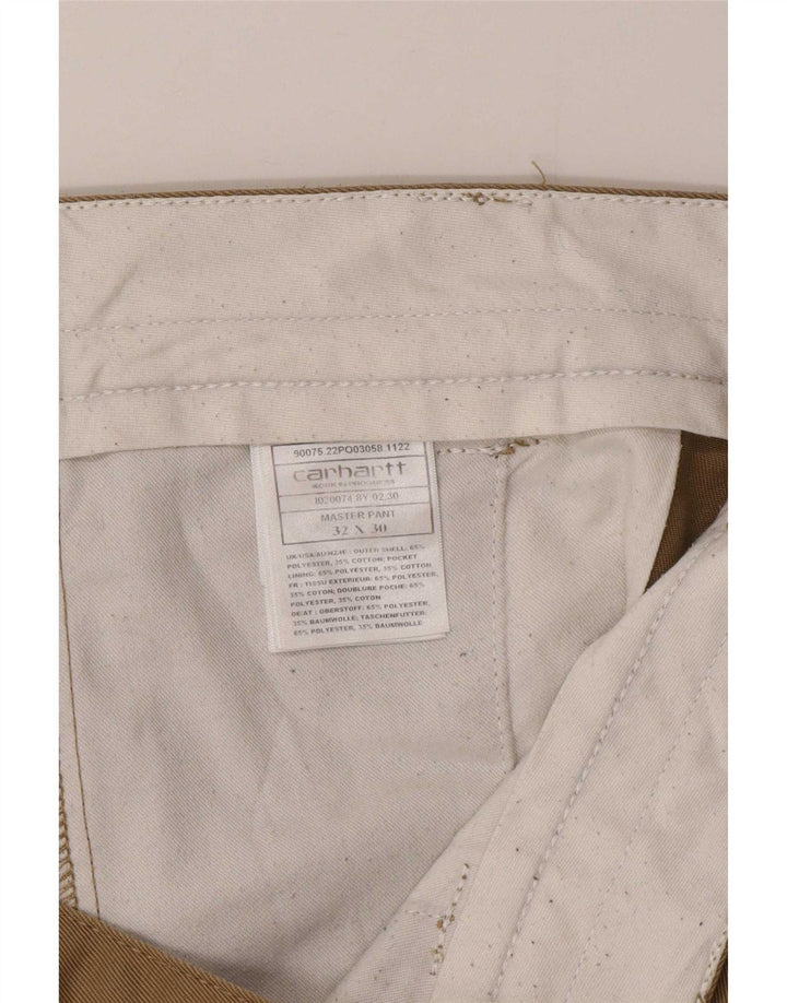 Pantaloni chino slim da uomo Carhartt W32 L30 poliestere beige