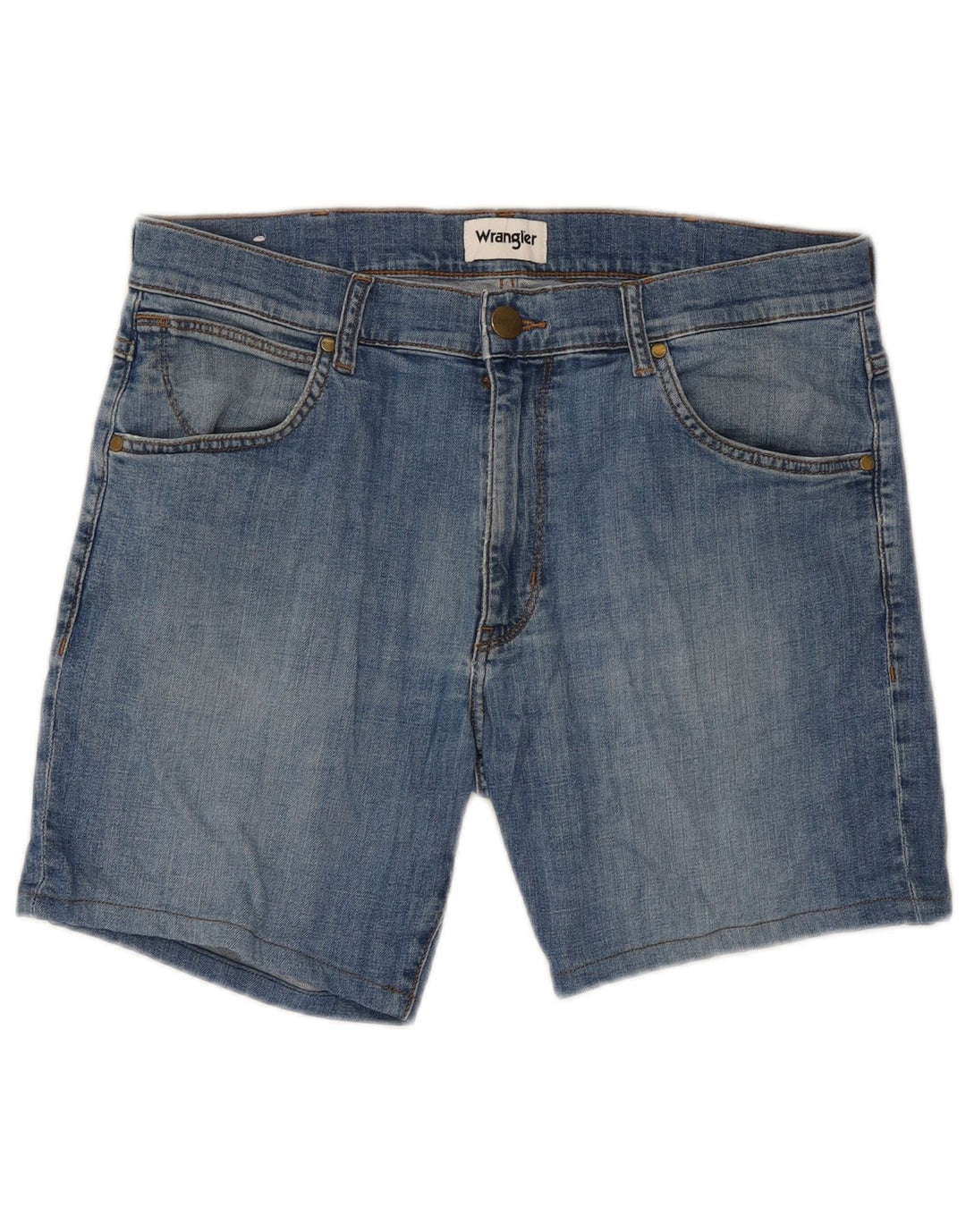 Pantaloncini di jeans Larston da uomo Wrangler W34 di grandi dimensioni in cotone blu