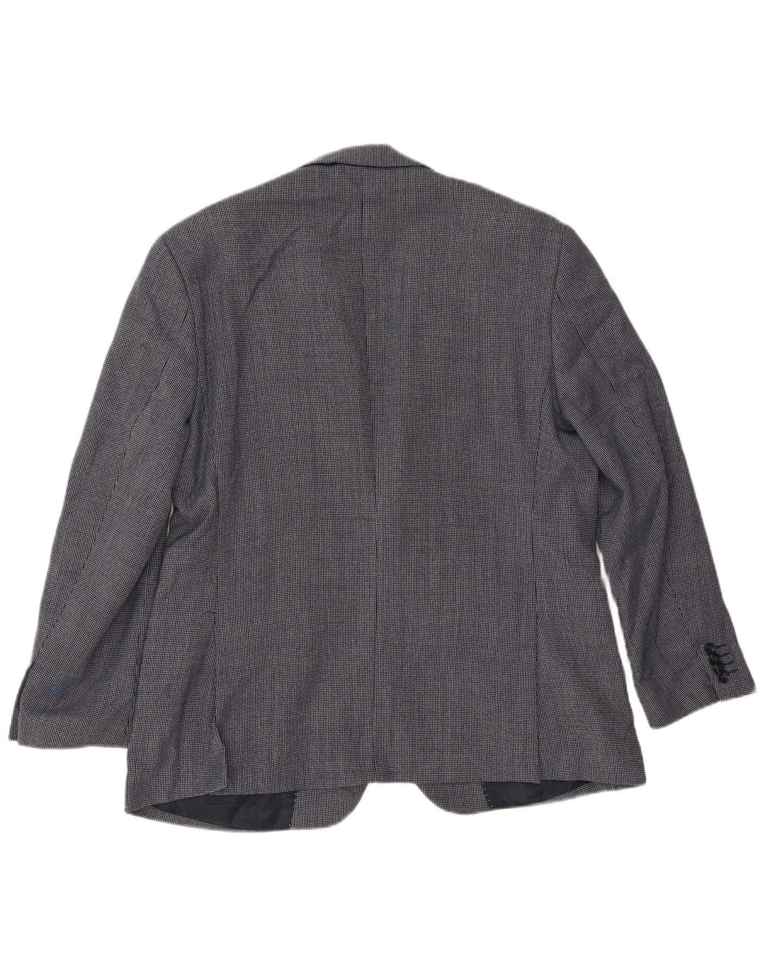 Giacca blazer corta da uomo Marks & Spencer UK 42 grande blu navy maculato