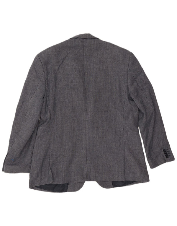 Giacca blazer corta da uomo Marks & Spencer UK 42 grande blu navy maculato