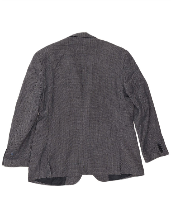 Giacca blazer corta da uomo Marks & Spencer UK 42 grande blu navy maculato