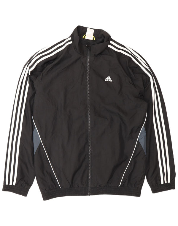 Giacca da tuta da uomo Adidas UK 38/40 Medium Black Colourblock