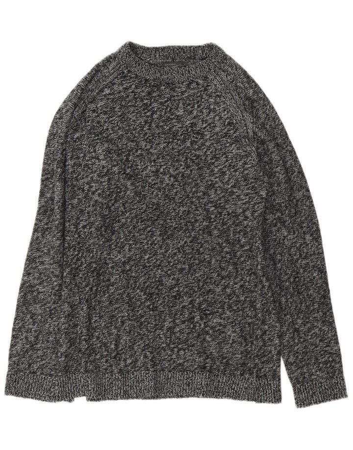 JACK & JONES Maglione da uomo con scollo a barca piccolo grigio screziato