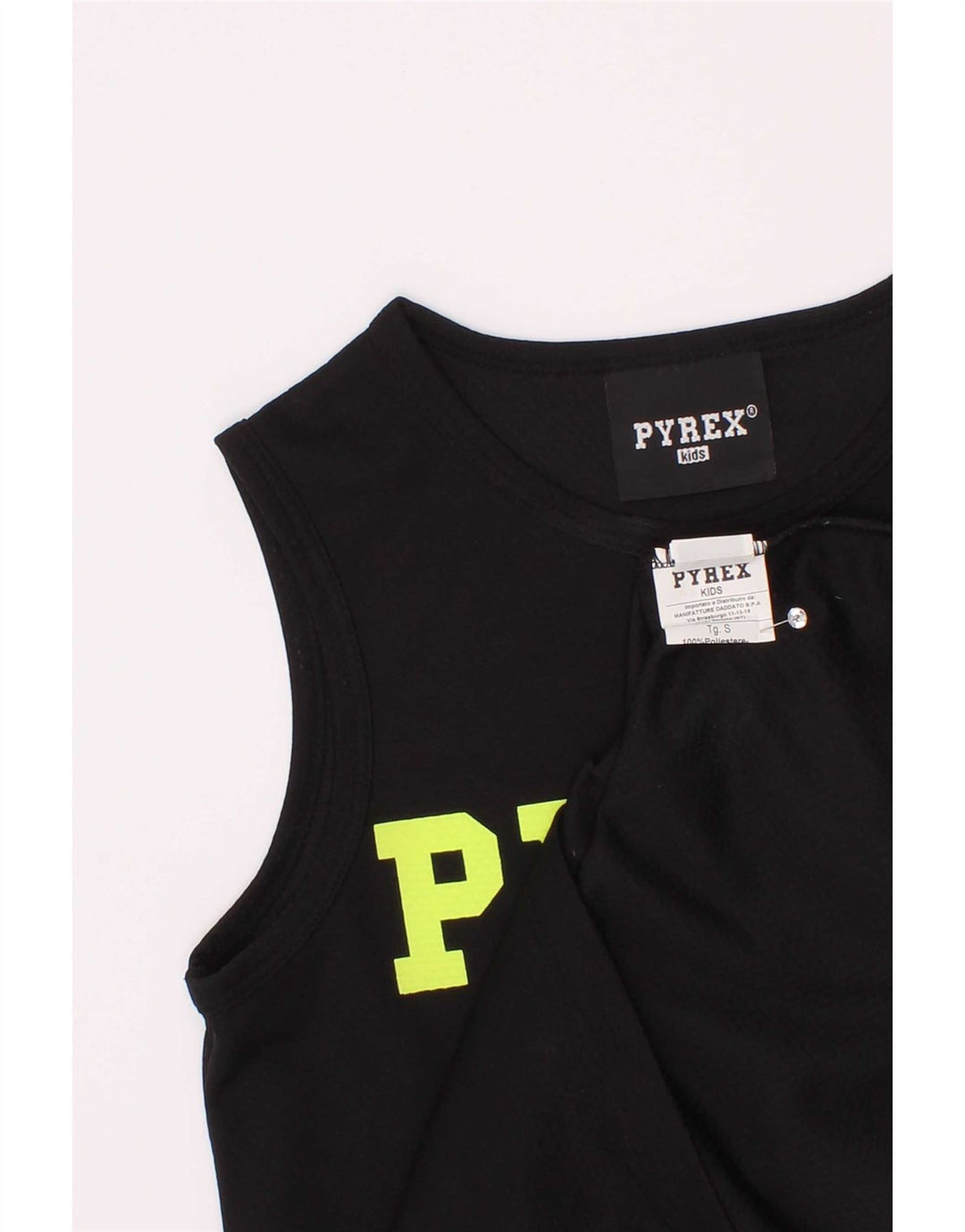 Pyrex Gilet grafico per ragazzi 10-11 anni Piccolo poliestere nero