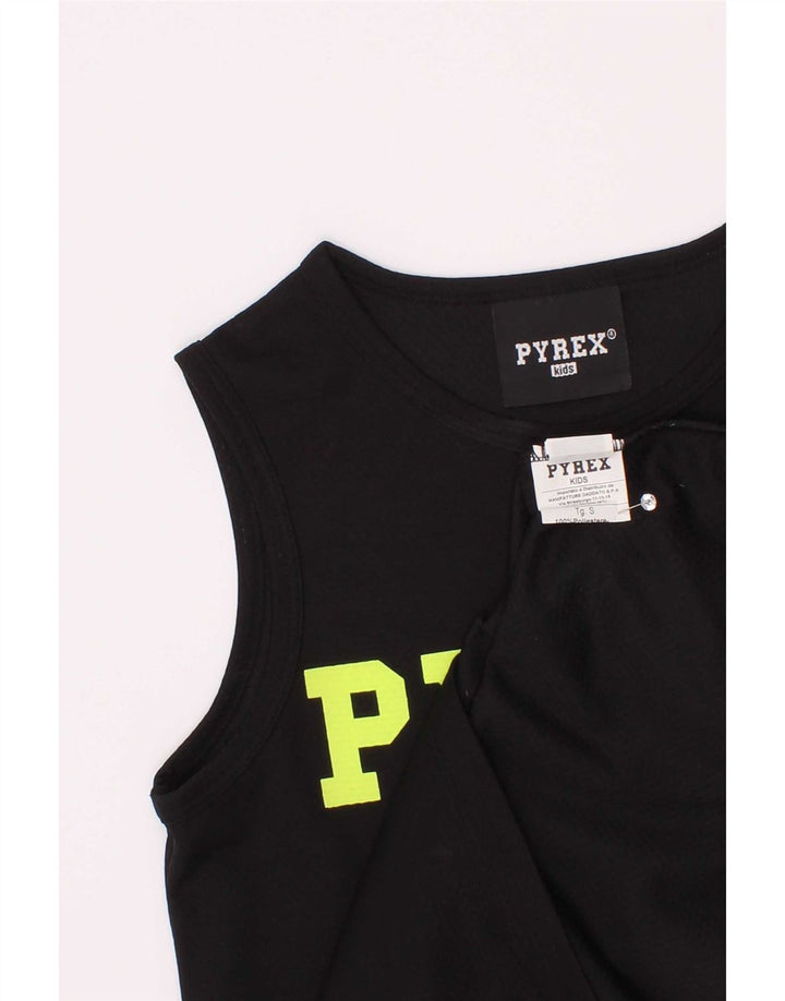 Pyrex Gilet grafico per ragazzi 10-11 anni Piccolo poliestere nero