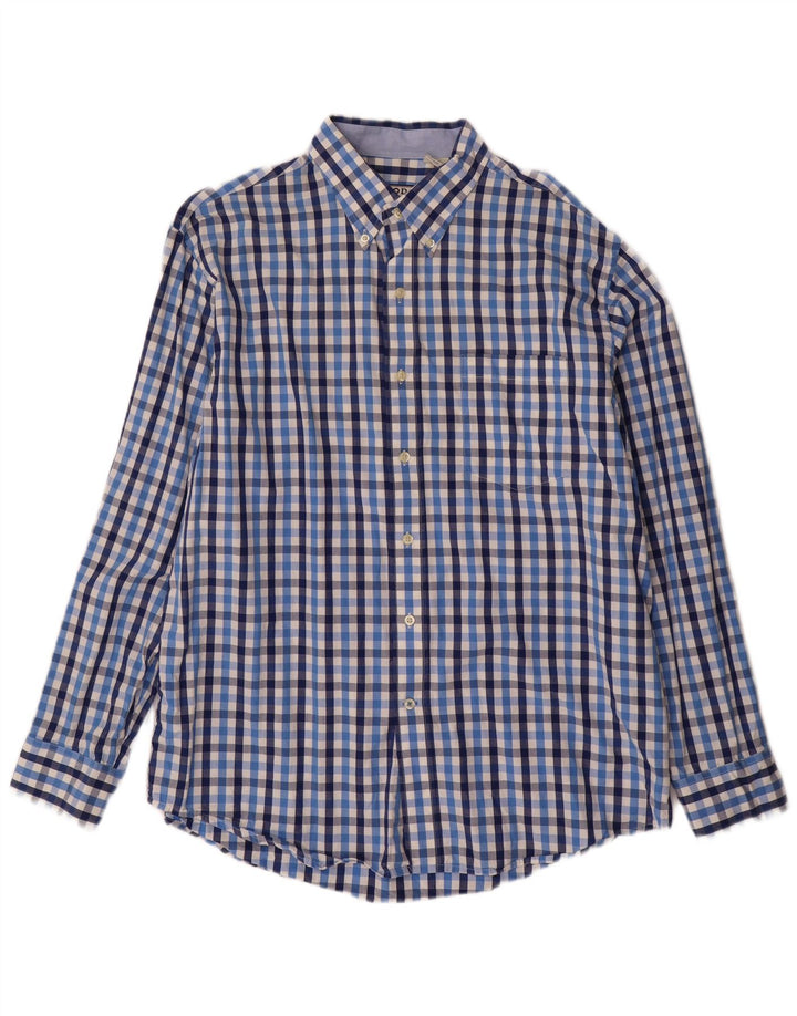 Camicia da uomo IZOD in cotone a quadri grandi blu