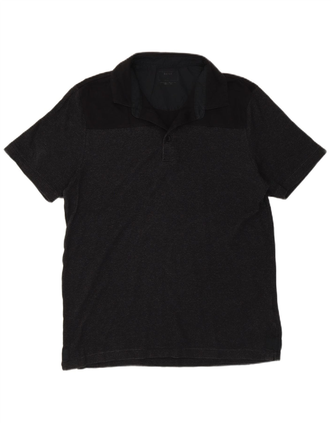 Polo da uomo Dkny in cotone gessato medio nero