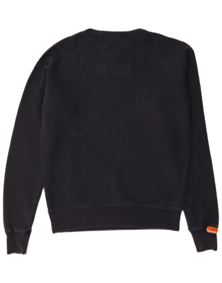 Felpa grafica da uomo Superdry Maglione medio in cotone blu navy