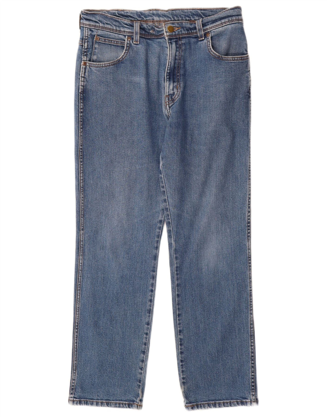 Jeans dritti da uomo vestibilità regolare WRANGLER W34 L30 cotone blu