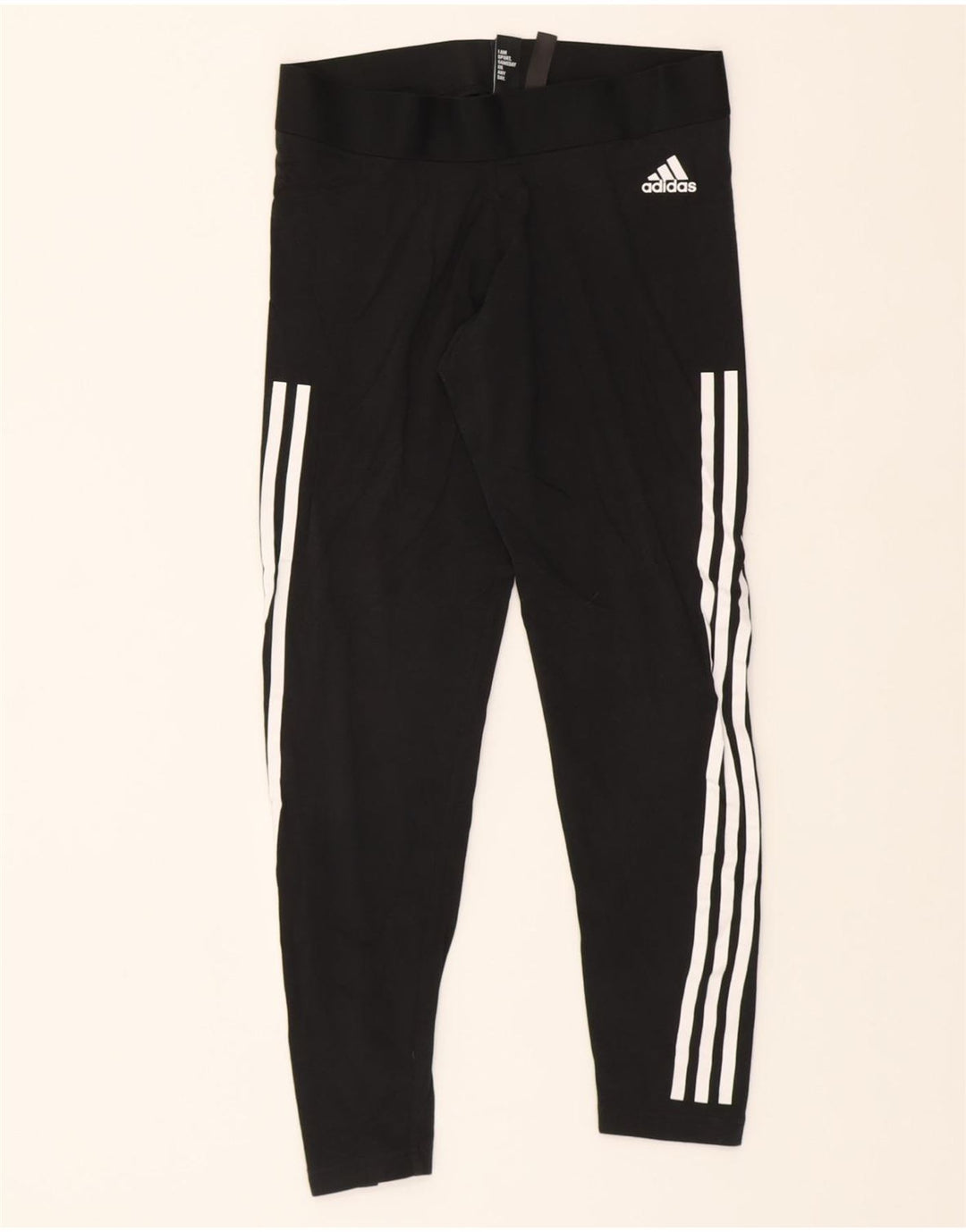 ADIDAS Womens Leggings UK 12-14 Medium  Black Vintage Adidas and Second-Hand Adidas from Messina Hembry 