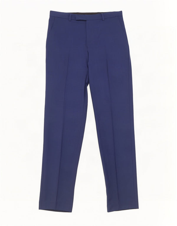 Hugo Boss Mens Slim Casual Trousers UK 46 Small W30 L30 Navy Blue