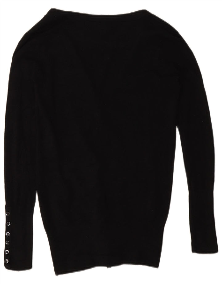 Maglione cardigan da donna Zara UK 10 piccolo rayon nero