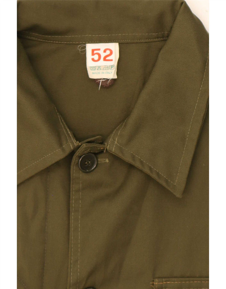 Giacca utilitaria vintage da uomo IT 52 XL Poliestere kaki