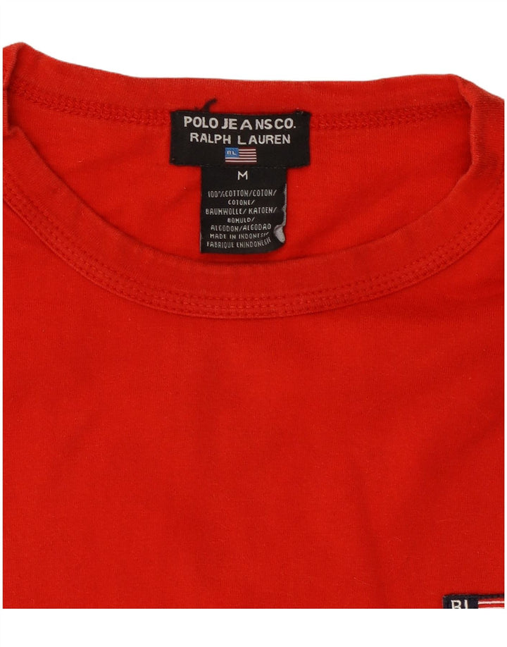 RALPH LAUREN T-shirt grafica da uomo Top rosso medio in cotone