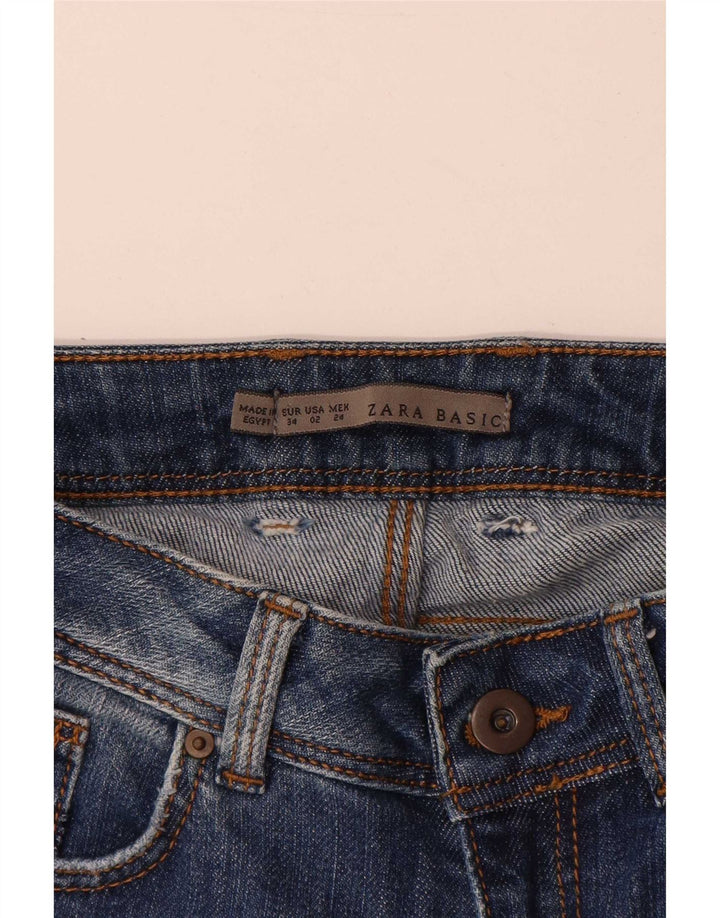 Jeans Bootcut da donna Zara EU 34 2XS W24 L35 cotone blu