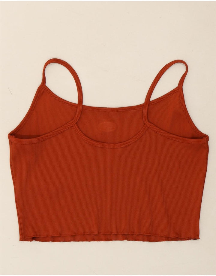 NIKE Womens Crop Cami Top UK 14 Large Maroon Polyester Vintage Nike and Second-Hand Nike from Messina Hembry 