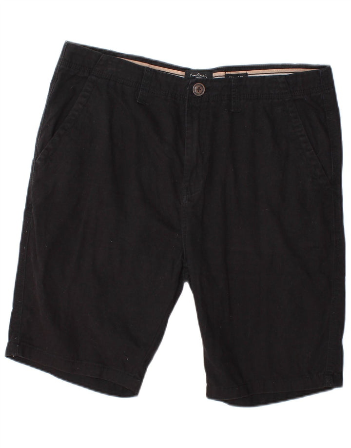 Pantaloncini chino da uomo dalla vestibilità regolare Pierre Cardin medi W32 cotone nero