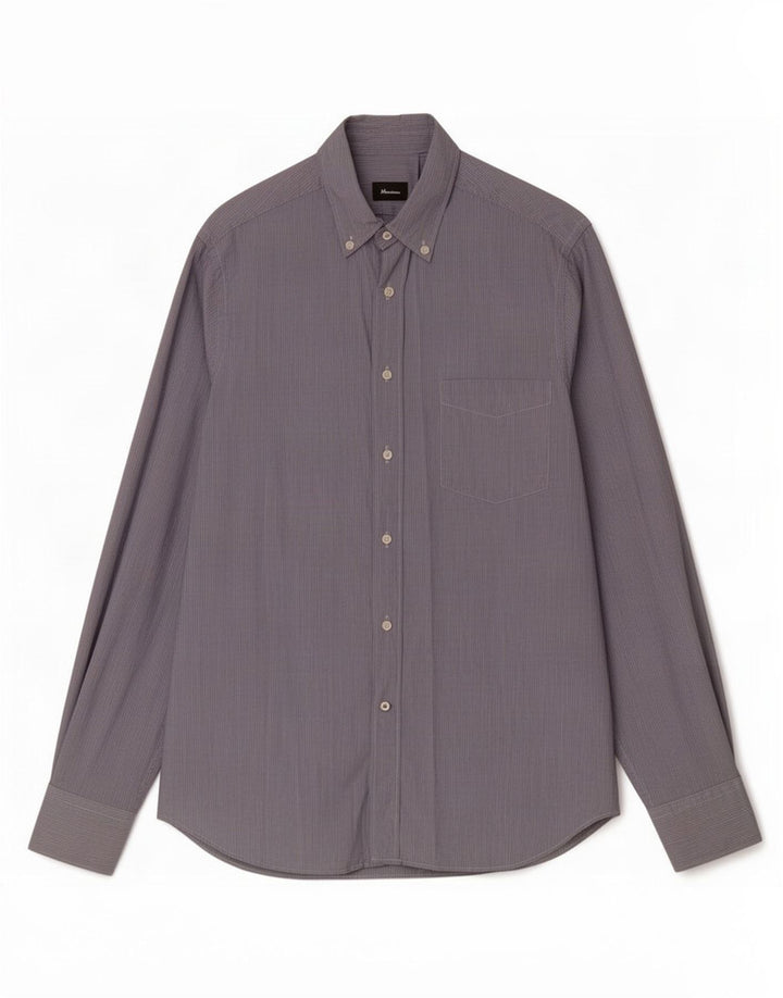 Camicia Uomo Massimo Dutti Gessato Grande Blu