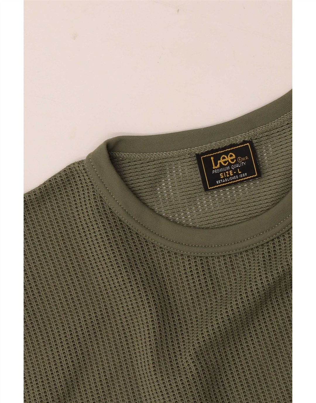 Lee T-shirt trasparente da donna Top UK 14 Large Khaki